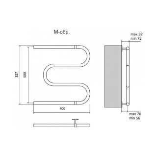 Полотенцесушитель водяной Terminus М-образный 25 (3/4") 500x400